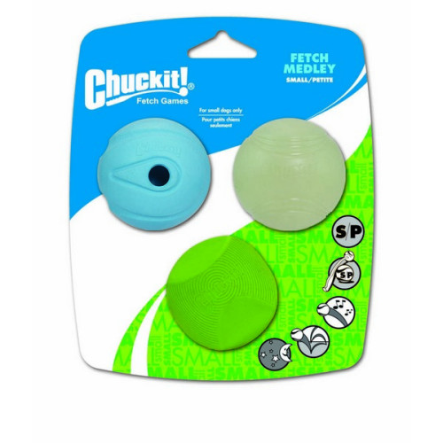 Chuckit! Fetch Medley 3 Pack Assorted Small 4.8cm